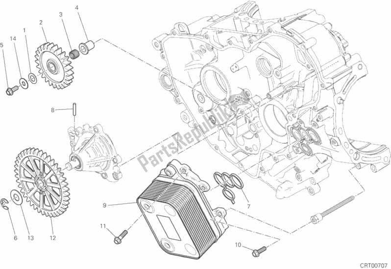Alle onderdelen voor de Pompa Acqua van de Ducati Superbike 959 Panigale ABS USA 2019